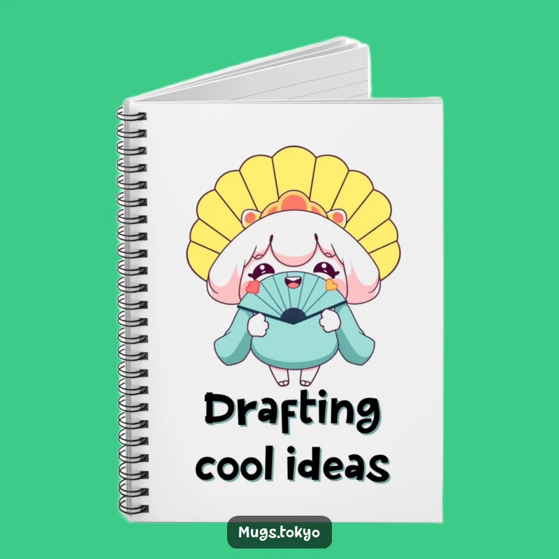 Funny Giant Fan Notebook - Smiling Character Cool Notes Gift