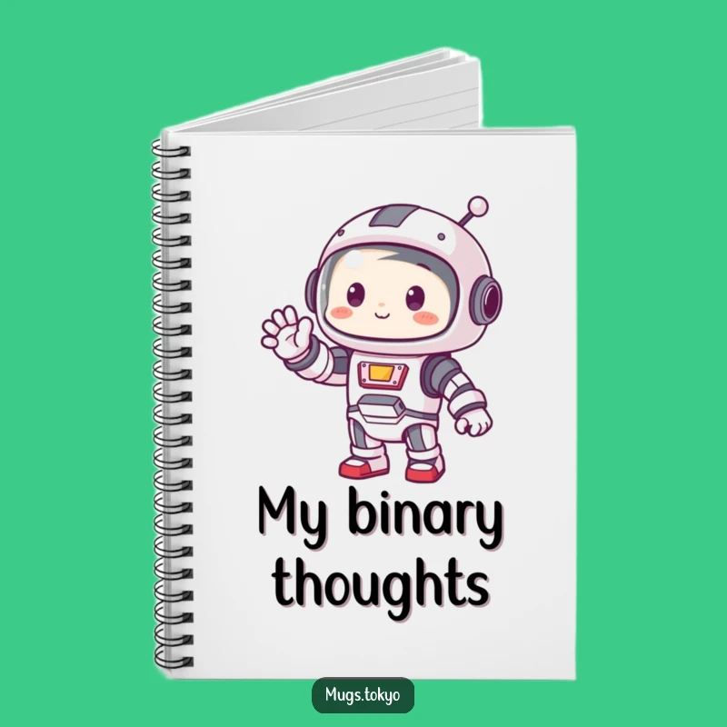 Funny Robot Notebook: Waving Character, Cute Tech Notes, Perfect Gift