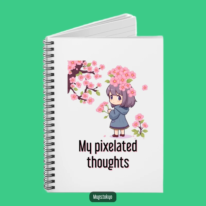 Funny Pixel Blossom Notebook: Adoring Character for Creative Notes