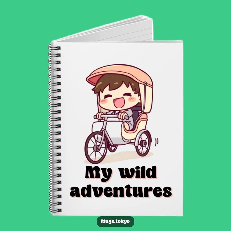 Funny Rickshaw Notebook: Jot Down Ideas at Full Speed