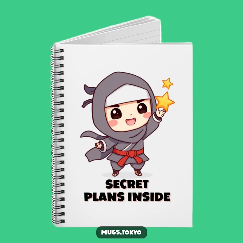 Funny Ninja Tossing Star Notebook, Plan Your Missions Funny Gift