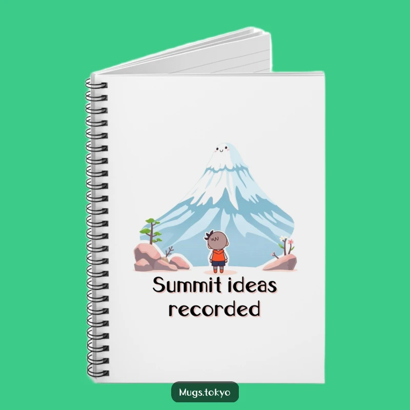 Funny Fuji Wonder Notebook - Whimsical Character Journal - Inspiring Funny Gift