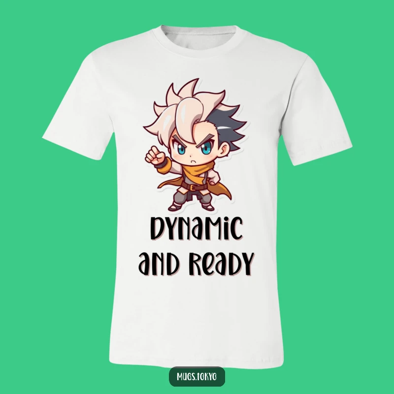 Funny Determined T-Shirt: Stylish Hair, Dynamic Pose, Cool Gift