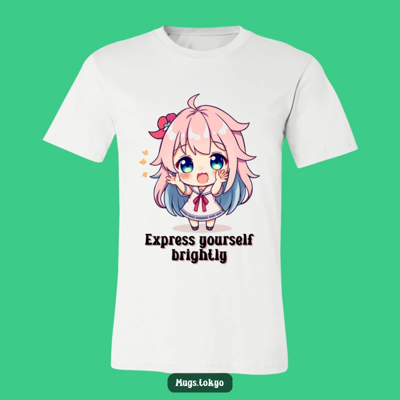 Funny Colorful Hair Character T-Shirt - Expressive & Vibrant Apparel