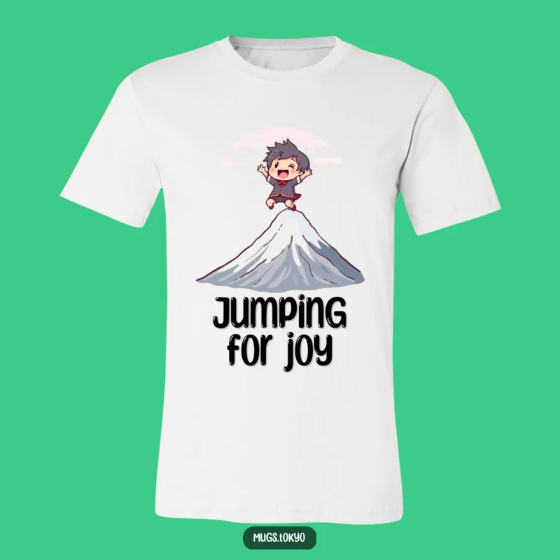 Funny Fuji Leap T-Shirt: Joyful Character, Adventure-Ready Funny Gift