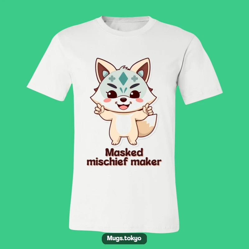 Funny Kitsune Mask T-Shirt: Strike a Pose in This Hilarious Japanese Tee