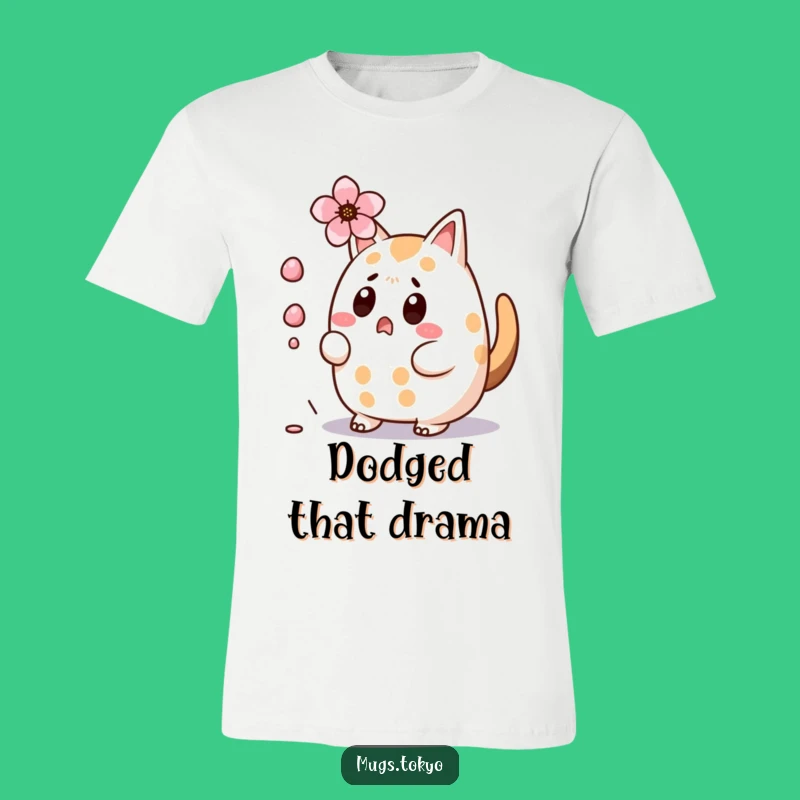 Funny Taiyaki T-Shirt: Surprised Cherry Blossom Dodge, Hilarious Anime Style