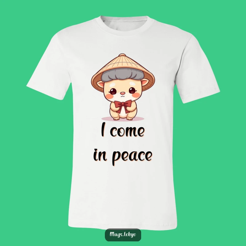 Funny Japanese Hat T-Shirt: Wear Your Shyness with Adorable Style
