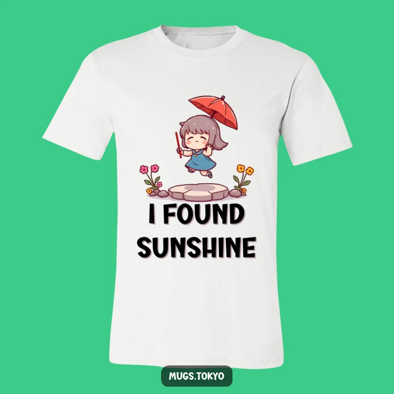 Funny Umbrella Bouncing Character T-Shirt: Wear Your Joyful Spirit Out Loud!