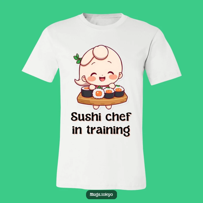 Funny Sushi Balancing Character T-Shirt: Hilarious Outfit for Foodie Fun Lovers!