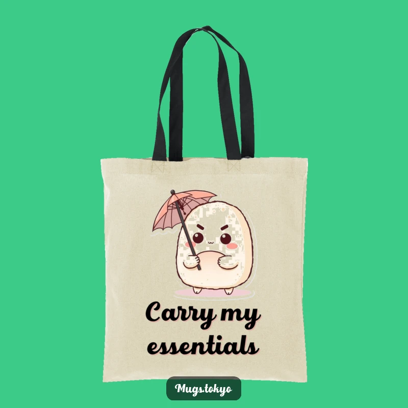 Funny Onigiri Umbrella Tote Bag: Carry Your Essentials with Determination, Perfect Gift