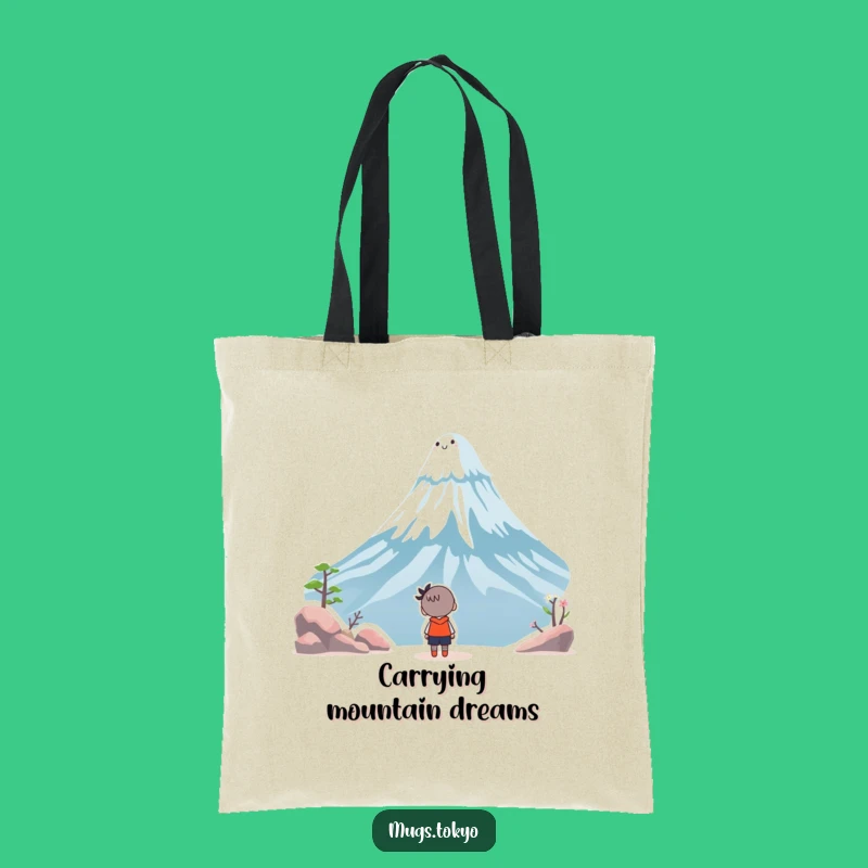 Funny Fuji Wonder Tote Bag - Whimsical Character Art - Eco-Friendly Travel Gift
