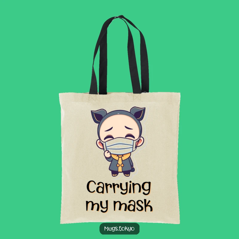 Funny Masked Character Tote Bag: Carry Your Goofy Style