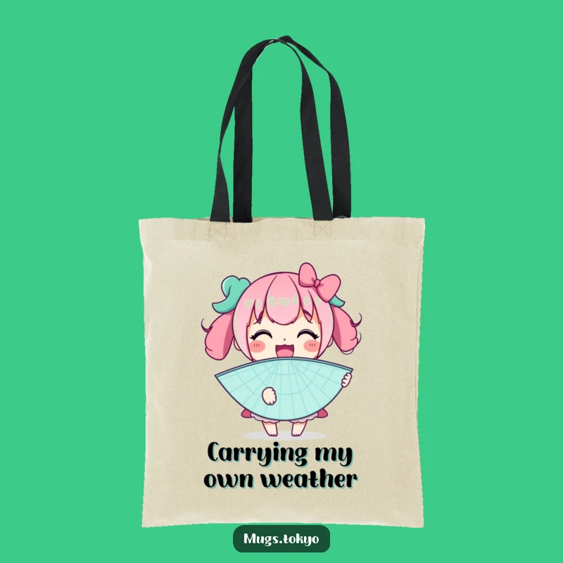 Funny Tote Bag: Gigantic Fan Character, Perfect Humorous Shopping Gift!