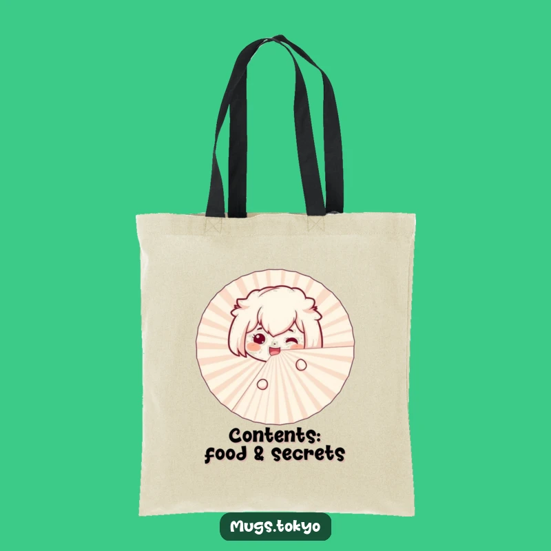 Funny Bento Box Fan Tote Bag: Stylish Peek for a Chic Funny Gift