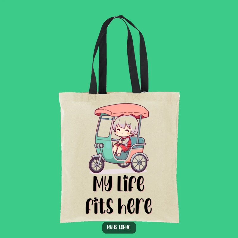 Funny Overloaded Rickshaw Tote Bag: Carry Your Essentials with Comical Flair