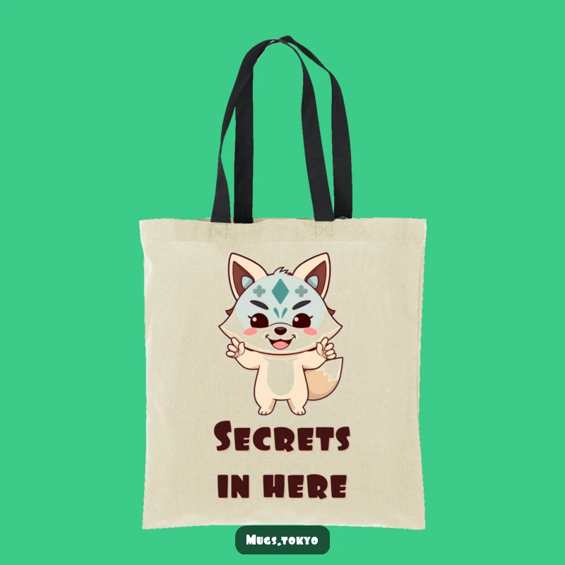 Funny Kitsune Mask Tote Bag: Carry Your Charm with This Hilarious Accessory